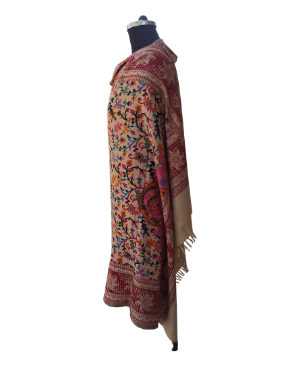 Women shawls flower printed maroon